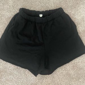 Aerie black sweat shorts